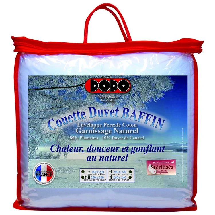 DODO Couette Chaude 85% Plumettes 15% Duvet BAFFIN 400 G/m² 3 DODO Couette Chaude 85% Plumettes 15% Duvet BAFFIN 400 G/m²