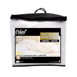 COLAS NORMAND Couette Tempérée En Microfibre Grand Confort Qualité Hôtel 350 G/m²