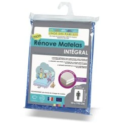 LINGE DES FAMILLES Rénove Matelas Housse Intégrale Zippée - Imprimé Floral