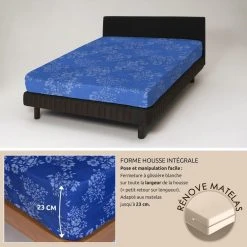 LINGE DES FAMILLES Rénove Matelas Housse Intégrale Zippée - Imprimé Floral 12 LINGE DES FAMILLES Rénove Matelas Housse Intégrale Zippée - Imprimé Floral -vidaXL BOUTIQUE B2CD 1143