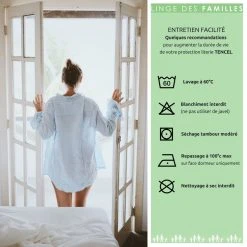 LINGE DES FAMILLES Protège Matelas Anti-acariens Imperméable - 100% Tencel Naturel - Bonnet 30 Cm - Certifié Oeko-Tex® 13 LINGE DES FAMILLES Protège Matelas Anti-acariens Imperméable - 100% Tencel Naturel - Bonnet 30 Cm - Certifié Oeko-Tex® -vidaXL BOUTIQUE B2CD 1174