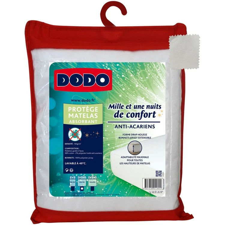 DODO Protège Matelas Absorbant En Polycoton Anti-acariens MILLE ET UNE NUITS DE CONFORT 3 DODO Protège Matelas Absorbant En Polycoton Anti-acariens MILLE ET UNE NUITS DE CONFORT