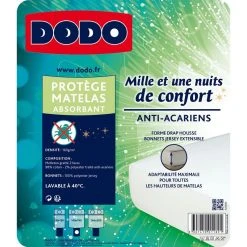 DODO Protège Matelas Absorbant En Polycoton Anti-acariens MILLE ET UNE NUITS DE CONFORT 7 DODO Protège Matelas Absorbant En Polycoton Anti-acariens MILLE ET UNE NUITS DE CONFORT -vidaXL BOUTIQUE B2CD 1183