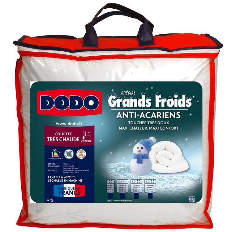 DODO Couette Très Chaude Anti Acariens 500 G/m² GRANDS FROIDS 3 DODO Couette Très Chaude Anti Acariens 500 G/m² GRANDS FROIDS