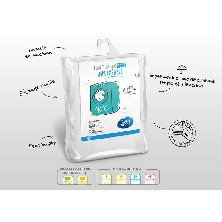 Sweetnight Protège Matelas Imperméable Lavable à 90°c QUALITE PLUS 6 Sweetnight Protège Matelas Imperméable Lavable à 90°c QUALITE PLUS – Image 4
