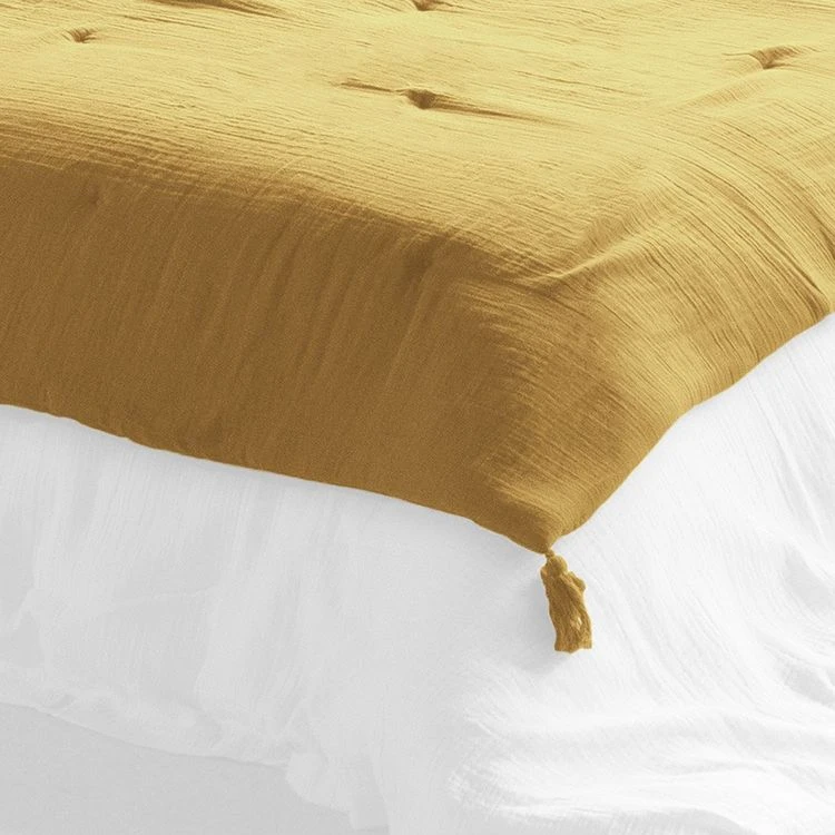 No name Édredon 150x150 cm Gaze de coton safran No Name Édredon 150x150 Cm Gaze De Coton Safran -vidaXL BOUTIQUE B2CD 1248