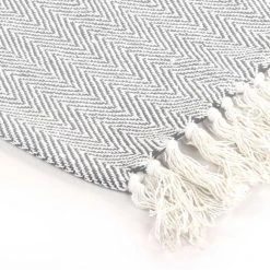 VIDAXL Couverture Coton A Chevrons 125 X 150 Cm Gris 11 VIDAXL Couverture Coton A Chevrons 125 X 150 Cm Gris -vidaXL BOUTIQUE B2CD 1283