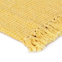 VIDAXL Couverture En Coton 125 X 150 Cm Jaune Moutarde 9 VIDAXL Couverture En Coton 125 X 150 Cm Jaune Moutarde -vidaXL BOUTIQUE B2CD 1343