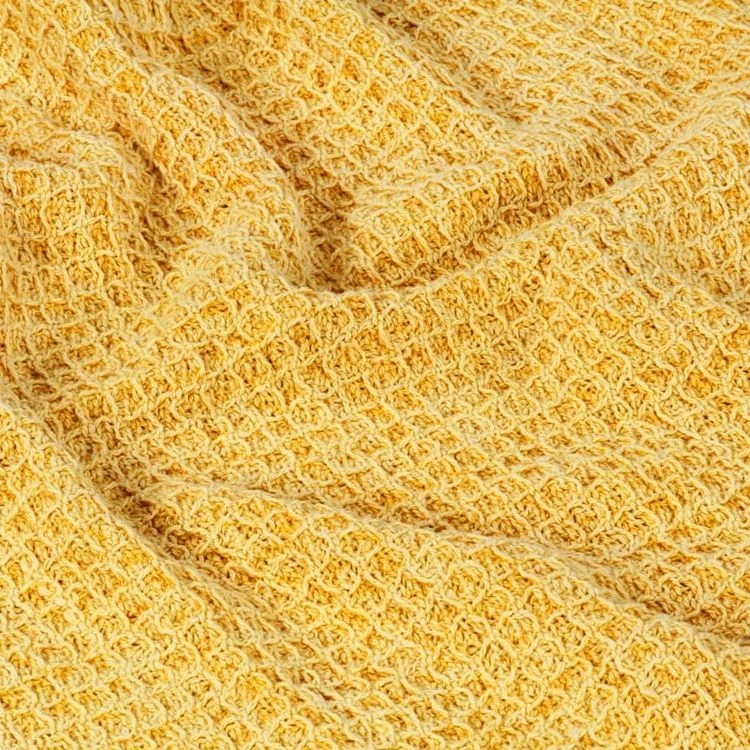 VIDAXL Couverture En Coton 125 X 150 Cm Jaune Moutarde 7 VIDAXL Couverture En Coton 125 X 150 Cm Jaune Moutarde – Image 5
