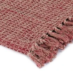 VIDAXL Couverture En Coton 220 X 250 Cm Bordeaux 9 VIDAXL Couverture En Coton 220 X 250 Cm Bordeaux -vidaXL BOUTIQUE B2CD 1373
