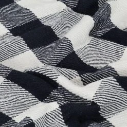 VIDAXL Couverture Coton Carreaux 220 X 250 Cm Cm Bleu Marine 11 VIDAXL Couverture Coton Carreaux 220 X 250 Cm Cm Bleu Marine -vidaXL BOUTIQUE B2CD 1454