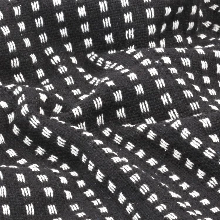 VIDAXL Couverture Coton A Carres 125 X 150 Cm Noir 7 VIDAXL Couverture Coton A Carres 125 X 150 Cm Noir – Image 5