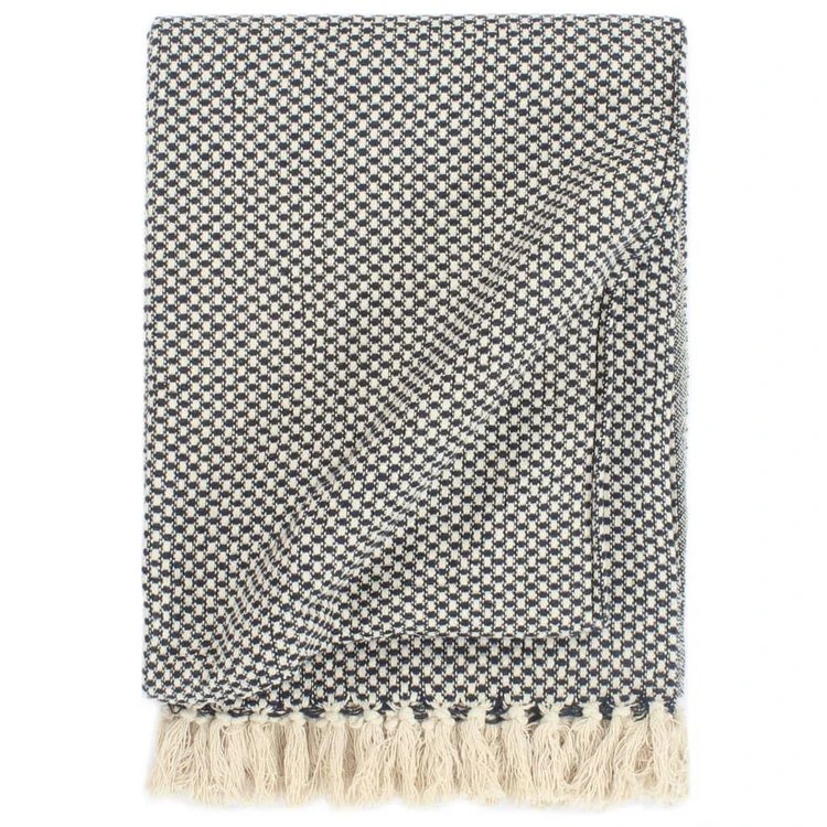 VIDAXL Couverture En Coton 125 X 150 Cm Bleu Marine 3 VIDAXL Couverture En Coton 125 X 150 Cm Bleu Marine