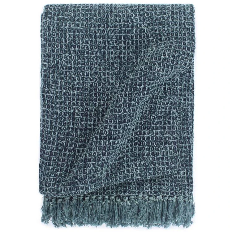 VIDAXL Couverture En Coton 125 X 150 Cm Bleu Indigo 3 VIDAXL Couverture En Coton 125 X 150 Cm Bleu Indigo