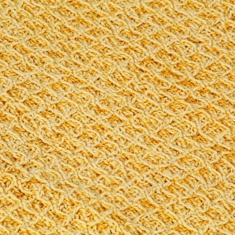 VIDAXL Couverture En Coton 160 X 210 Cm Jaune Moutarde 6 VIDAXL Couverture En Coton 160 X 210 Cm Jaune Moutarde – Image 4