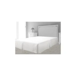 Soleil D'ocre Cache Sommier Microfibre 140x190 Cm Blanc