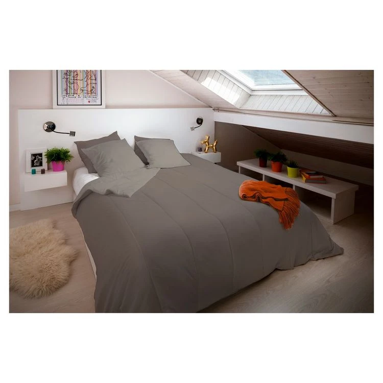 BLANREVE Couette Chaude Bicolore En Microfibre 300 G/m² 4 BLANREVE Couette Chaude Bicolore En Microfibre 300 G/m² – Image 2