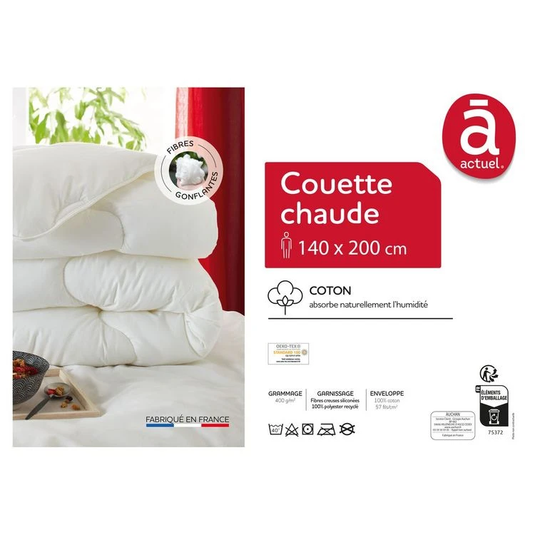 ACTUEL Couette Chaude En Coton 57 Fils 400g/m² 4 ACTUEL Couette Chaude En Coton 57 Fils 400g/m² – Image 2
