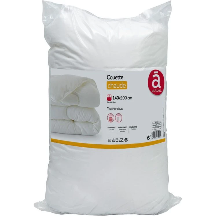 ACTUEL Couette Chaude Unie En Microfibre BASIC 300 G/m² 3 ACTUEL Couette Chaude Unie En Microfibre BASIC 300 G/m²