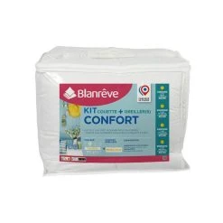 BLANREVE Pack Couette Tempérée 300g/m² + Oreiller(s) Confort Moelleux CONFORT