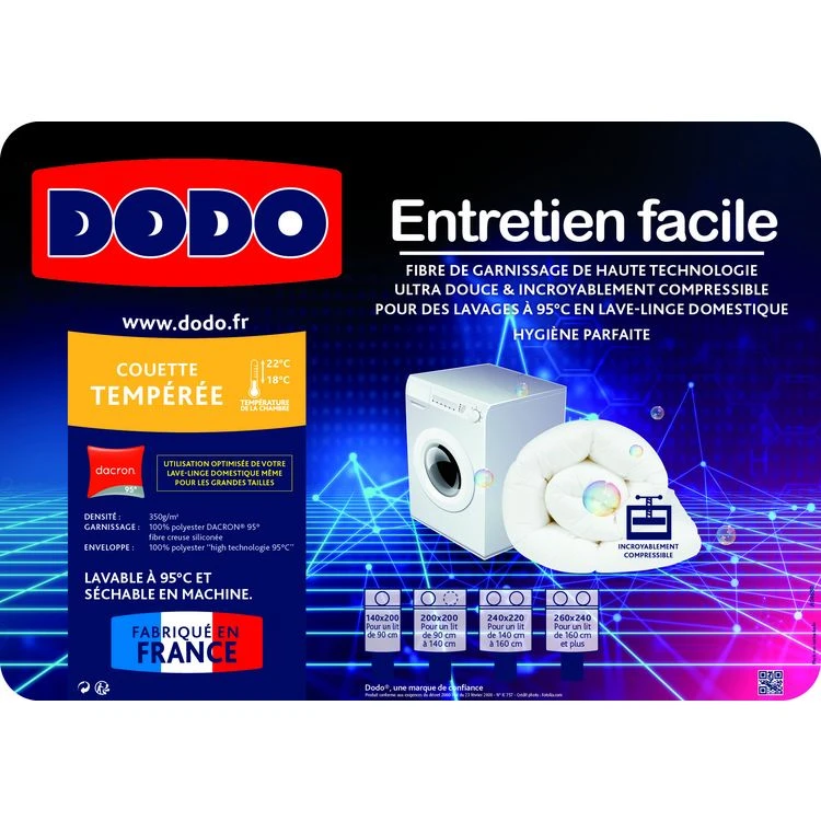 DODO Couette Tempérée Hygiène Parfaite DODO Entretien Facile 4 DODO Couette Tempérée Hygiène Parfaite DODO Entretien Facile – Image 2