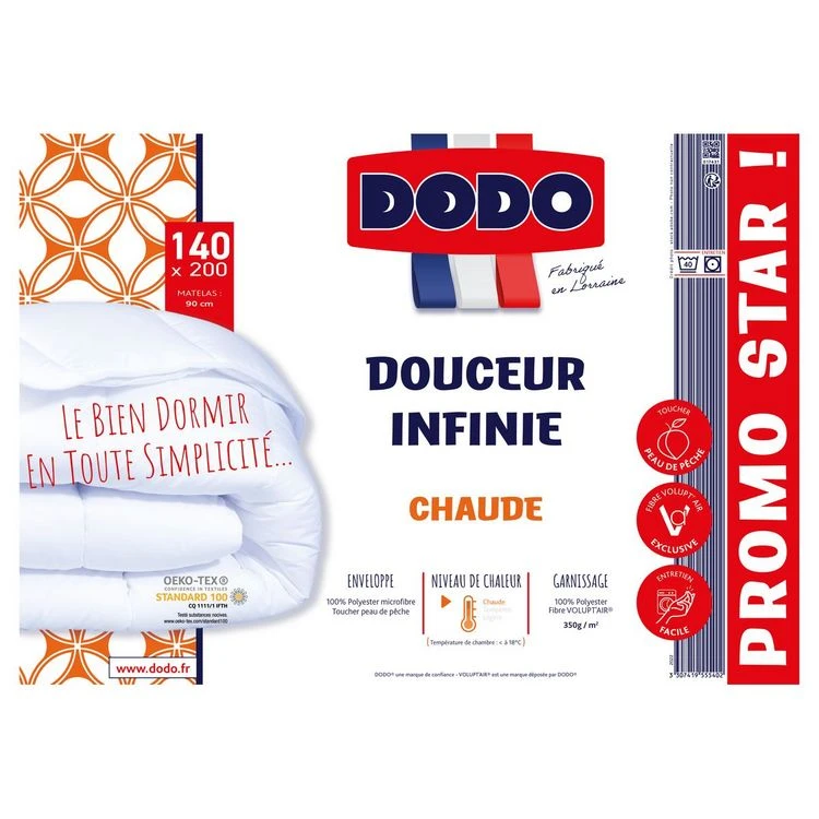 DODO Couette DODO Chaude Douceur Infinie 350 G/m² 4 DODO Couette DODO Chaude Douceur Infinie 350 G/m² – Image 2