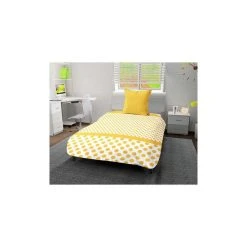 Intemporel Couette Imprimée 140x200 Cm POIS Jaune