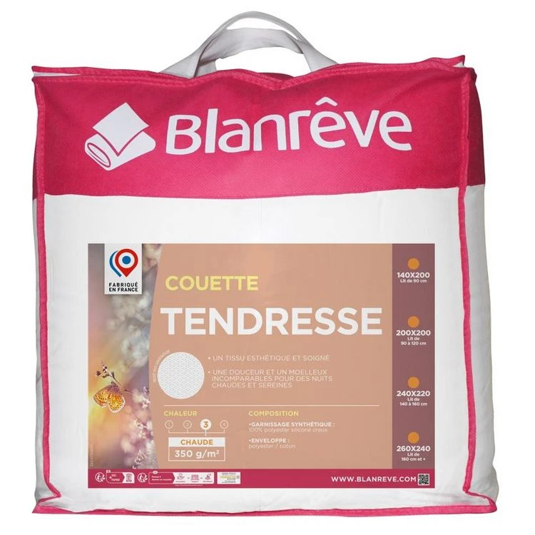 BLANREVE Couette Chaude En Polyester 350 G/m² TENDRESSE 3 BLANREVE Couette Chaude En Polyester 350 G/m² TENDRESSE