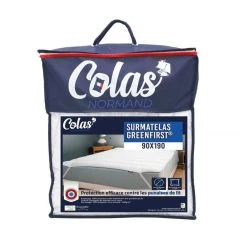 COLAS NORMAND Surmatelas En Polycoton Traité Greenfirst Anti Punaise De Lit 500 G/m²