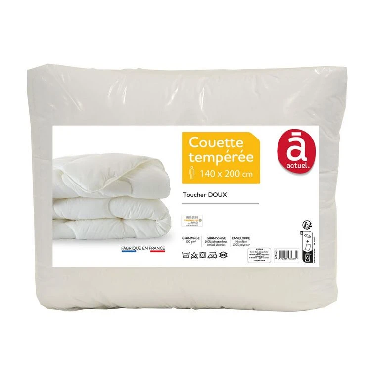 ACTUEL Couette Tempérée En Microfibre Toucher Doux 300 G/m² BASIC 3 ACTUEL Couette Tempérée En Microfibre Toucher Doux 300 G/m² BASIC