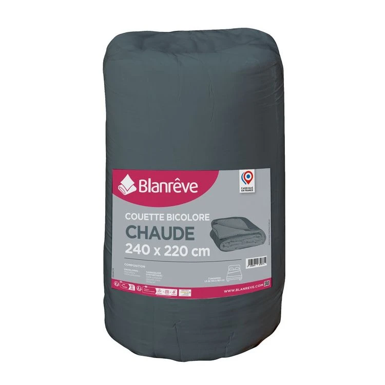 BLANREVE Couette Chaude Bicolore En Microfibre 350 G/m² 3 BLANREVE Couette Chaude Bicolore En Microfibre 350 G/m²