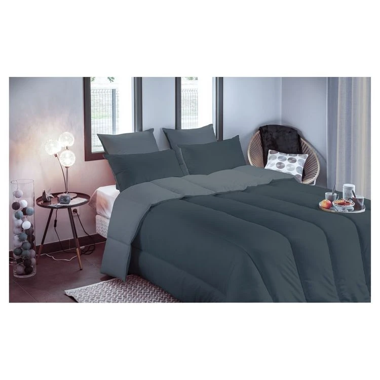 BLANREVE Couette Chaude Bicolore En Microfibre 350 G/m² 4 BLANREVE Couette Chaude Bicolore En Microfibre 350 G/m² – Image 2