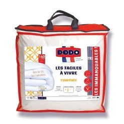 DODO Couette Tempérée En Microfibre Toucher Peau De Pêche 300 G/m² LES FACILES A VIVRES