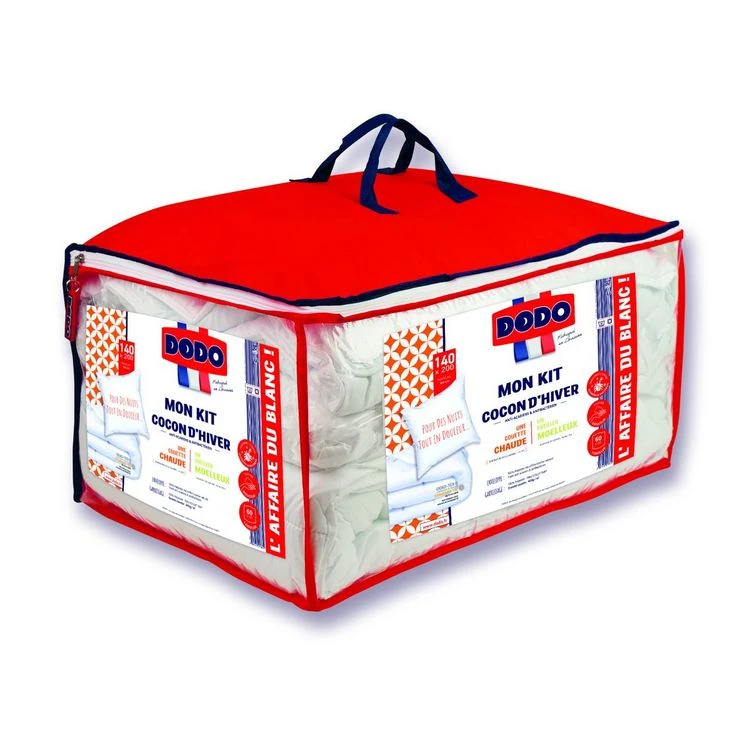 DODO Pack Couette Chaude Anti-acariens En Microfibre 400 G/m² + Oreiller(s) COCON D'HIVER 3 DODO Pack Couette Chaude Anti-acariens En Microfibre 400 G/m² + Oreiller(s) COCON D'HIVER