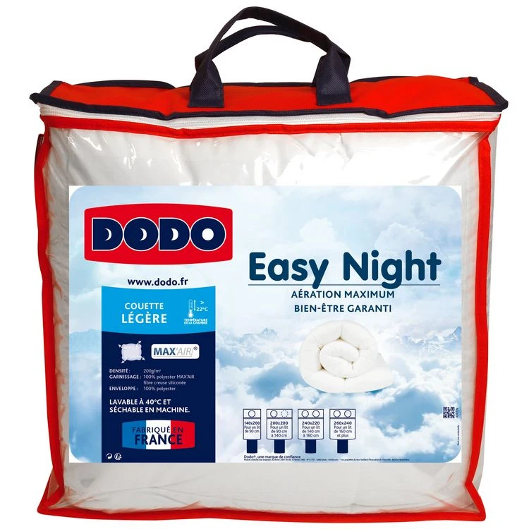 DODO Couette Extra Légère Anti Transpiration 200g/m² EASY NIGHT 3 DODO Couette Extra Légère Anti Transpiration 200g/m² EASY NIGHT