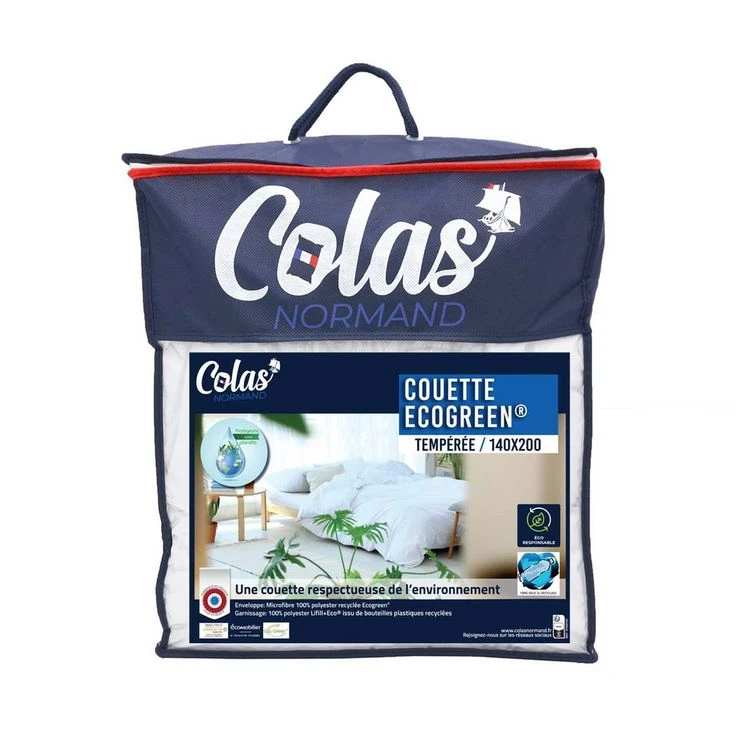 COLAS NORMAND Couette Tempérée En Polyester Recyclé ECOGREEN 3 COLAS NORMAND Couette Tempérée En Polyester Recyclé ECOGREEN