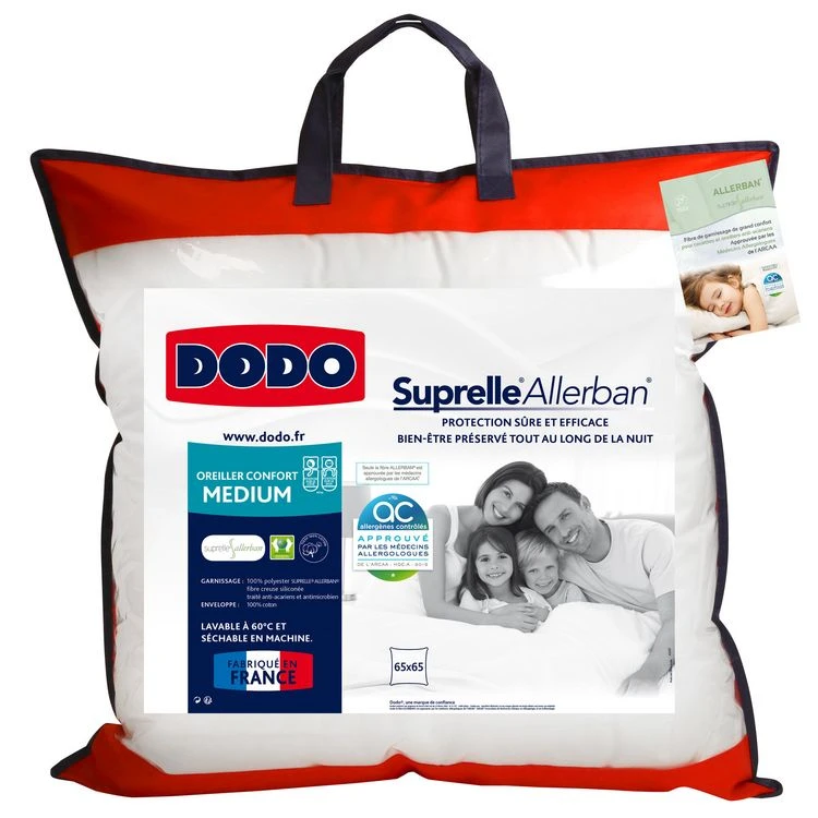DODO Oreiller Medium Anti-acarien SUPRELLE 3 DODO Oreiller Medium Anti-acarien SUPRELLE