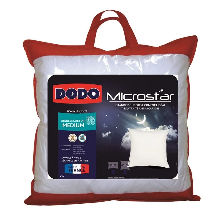 DODO Oreiller Médium Microfibre DODO MICROSTAR 3 DODO Oreiller Médium Microfibre DODO MICROSTAR