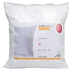 ACTUEL Oreiller Confort Moelleux Uni En Microfibre BASIC