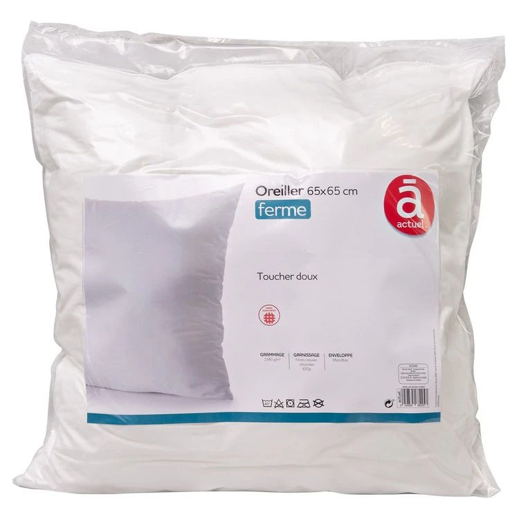 ACTUEL Oreiller Soutien Ferme Uni En Microfibre BASIC 3 ACTUEL Oreiller Soutien Ferme Uni En Microfibre BASIC