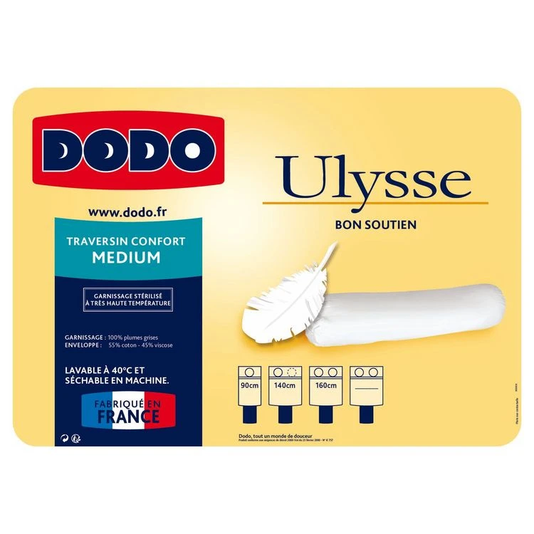 DODO Traversin Medium Plumes Grises DODO Ulysse 4 DODO Traversin Medium Plumes Grises DODO Ulysse – Image 2