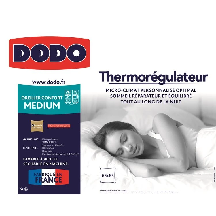 DODO Oreiller Medium THERMOREGULATEUR 4 DODO Oreiller Medium THERMOREGULATEUR – Image 2