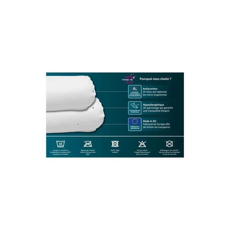 Intemporel Traversin Anti-acarien CONFORT Largeur 160 Cm 4 Intemporel Traversin Anti-acarien CONFORT Largeur 160 Cm – Image 2