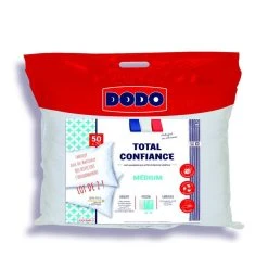 DODO Lot De 2 Oreillers Confort Médium En Microfibre Recyclé Et Anti Acariens TOTAL CONFIANCE
