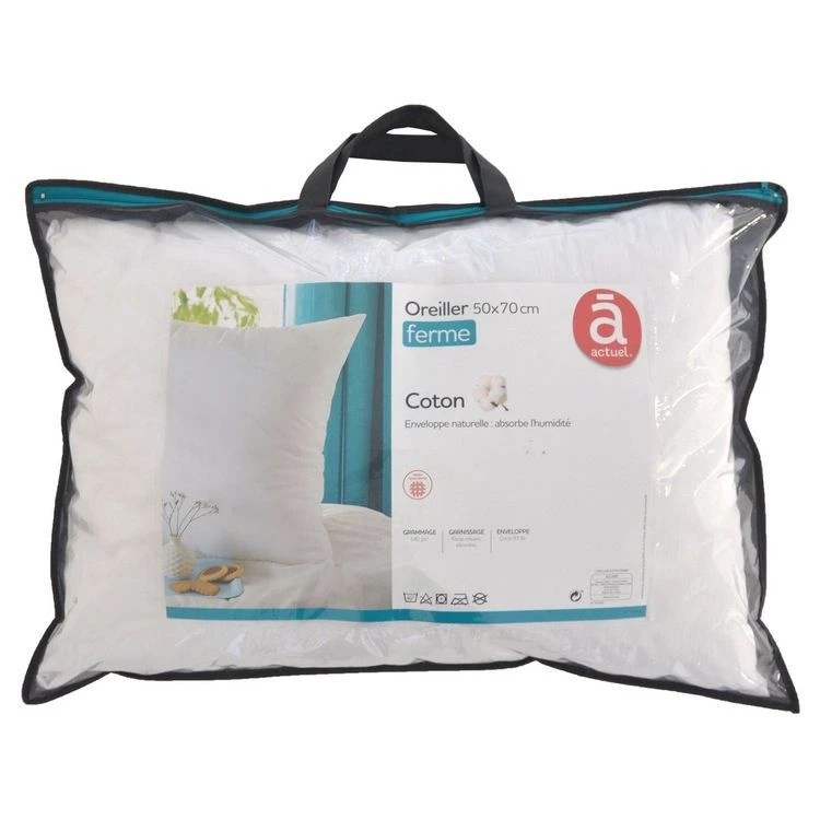 ACTUEL Oreiller Soutien Ferme En Coton 57 Fils 3 ACTUEL Oreiller Soutien Ferme En Coton 57 Fils