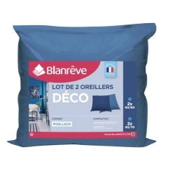 BLANREVE Lot De Oreillers Confort Moelleux Bicolore En Microfibre
