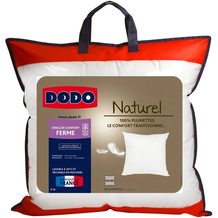 DODO Oreiller ferme naturel DODO 100% plumettes DODO Oreiller Ferme Naturel DODO 100% Plumettes -vidaXL BOUTIQUE B2CD 874