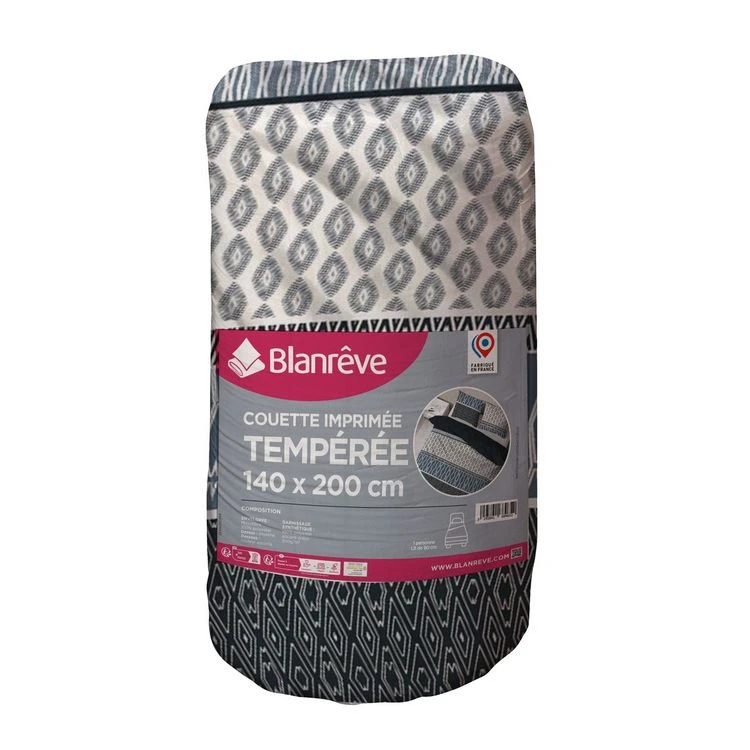 BLANREVE Couette Imprimée Tempérée En Microfibre 300G/M² 3 BLANREVE Couette Imprimée Tempérée En Microfibre 300G/M²