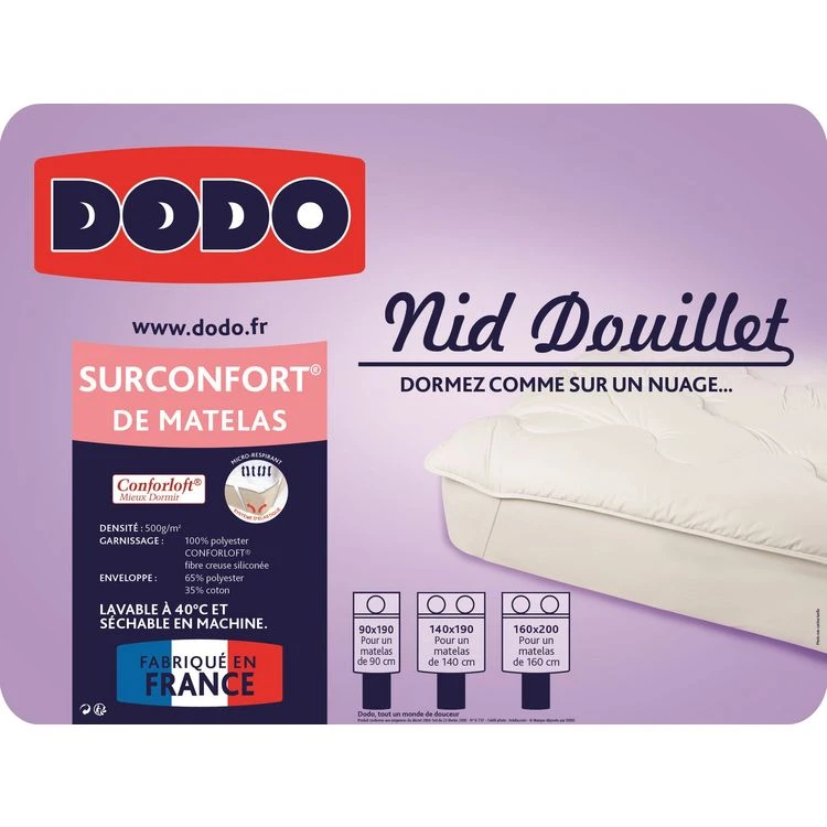 DODO Surmatelas DODO SURCONFORT 4 DODO Surmatelas DODO SURCONFORT – Image 2