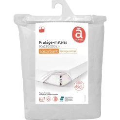 ACTUEL Protège Matelas Absorbant éponge En Polycoton Anti-acariens Bactériens ASIA